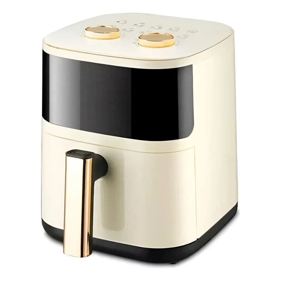 Fritadeira Air Fryer Digital Elétrica 3,5L Antiaderente Econômica Beje Saudável Sem Óleo