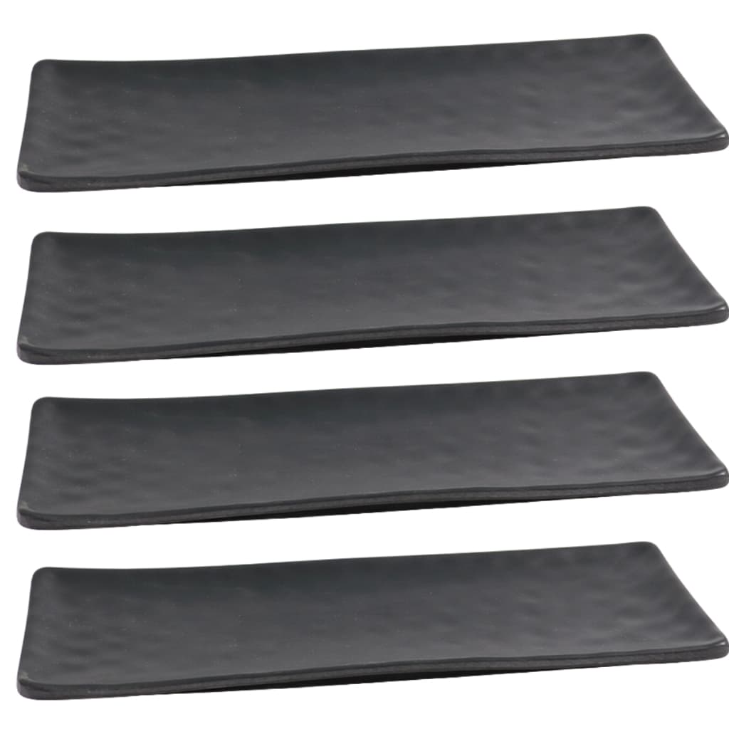 Kit 4 Travessa Retangular Japonesa Oriental Melamina 28,5cm