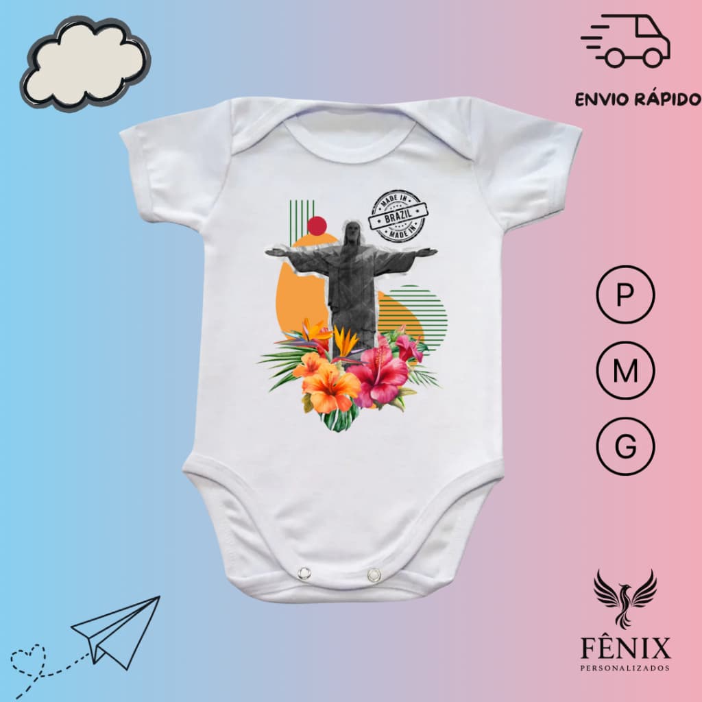 Body De Bebê Personalizado Criativo Infantil Made In Brazil Cristo