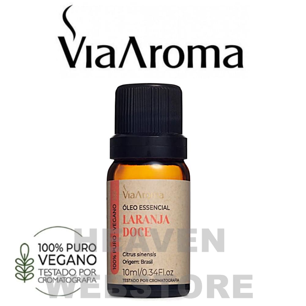 Óleo Essencial Laranja Doce Via aroma 100% Natural e Puro para Aromaterapia
