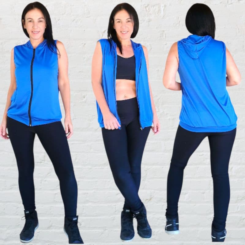 Colete Longo Feminino Com Capuz Em Dry Fit | Estiloso, Leve, Zíper Embutido | Look Fitness e Casual