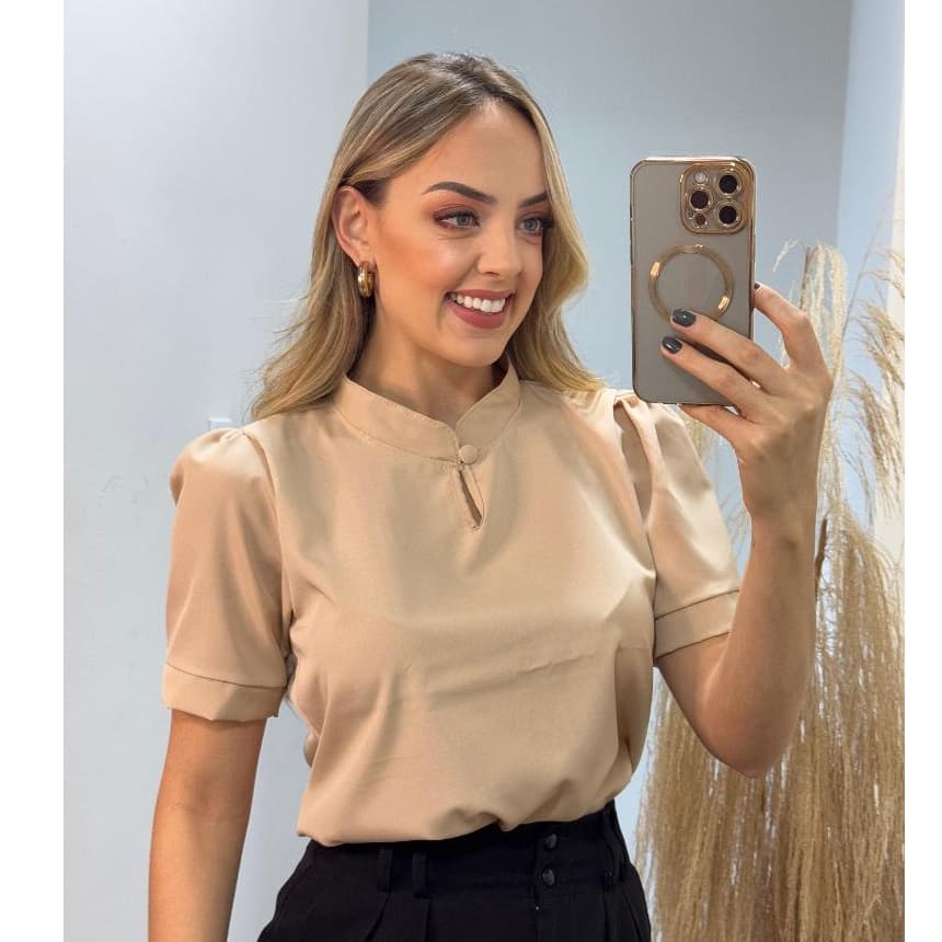 Blusa Feminina P Ao G3 Plus Size Evangélica Fardamento Social Manga Curta