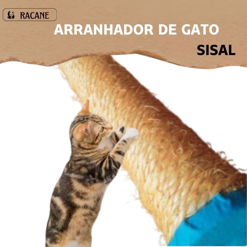 Arranhador para gato sisal, poste vertical para parede brinquedo para gato pet arranhar