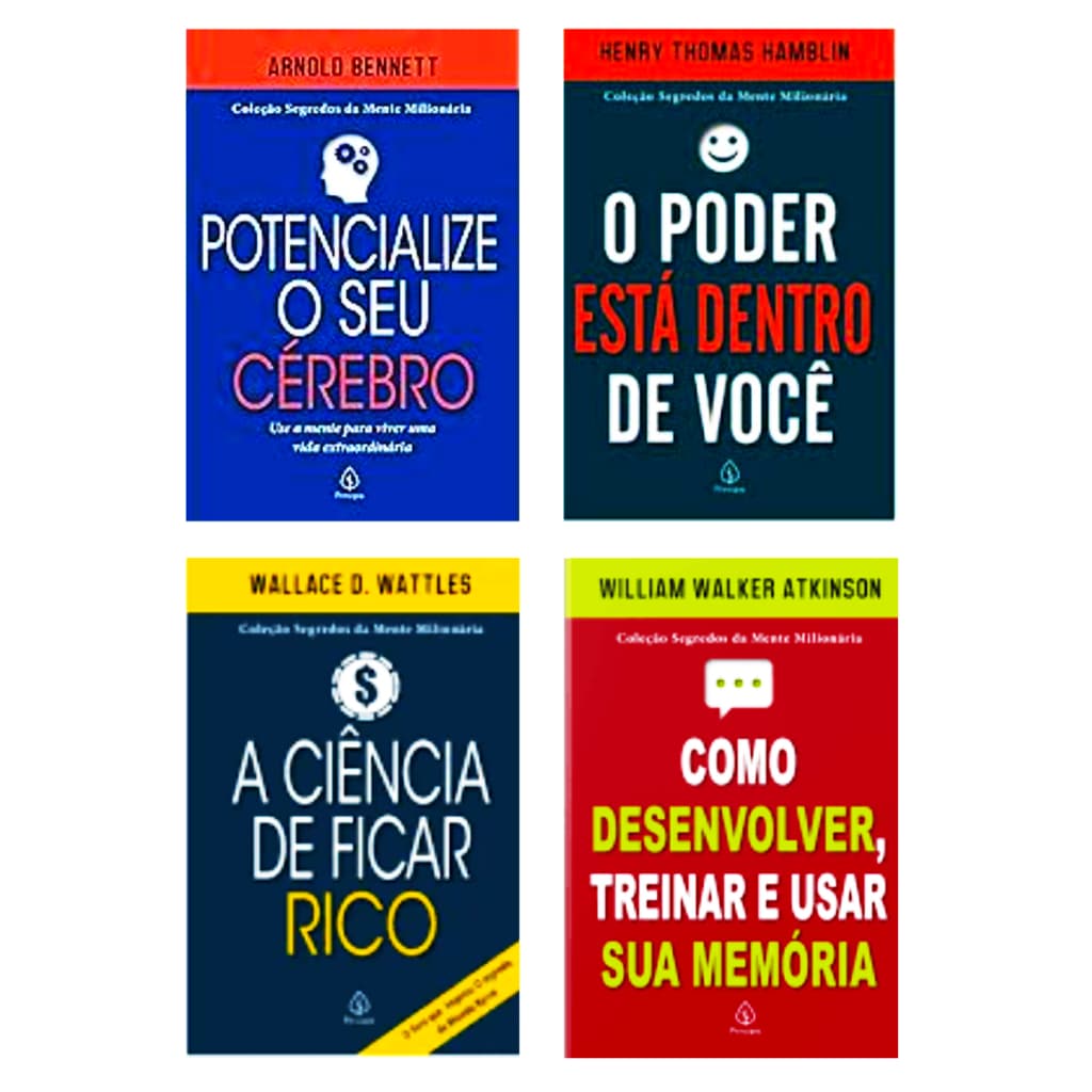 Kit De Livros Para Desenvolvimento Pessoal - Coleção Segredos Da Mente Milionária