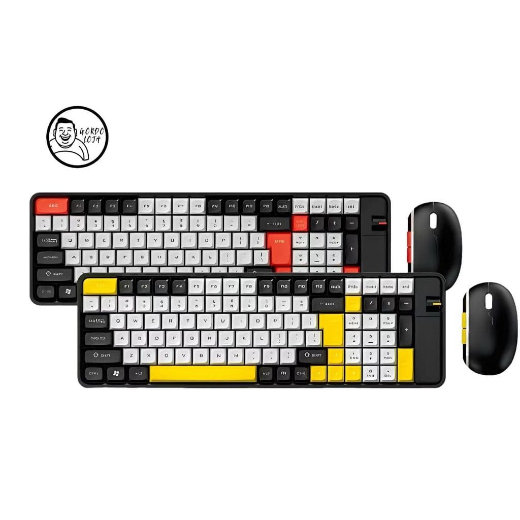 Kit Teclado E Mouse Wireles Sem Fio Usb Bluetooth