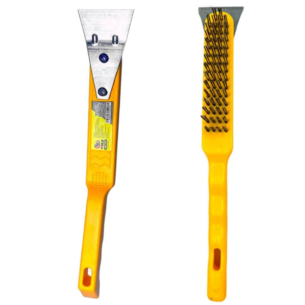Escova de Arame com Raspador Ideal para Ferrugem e Tinta