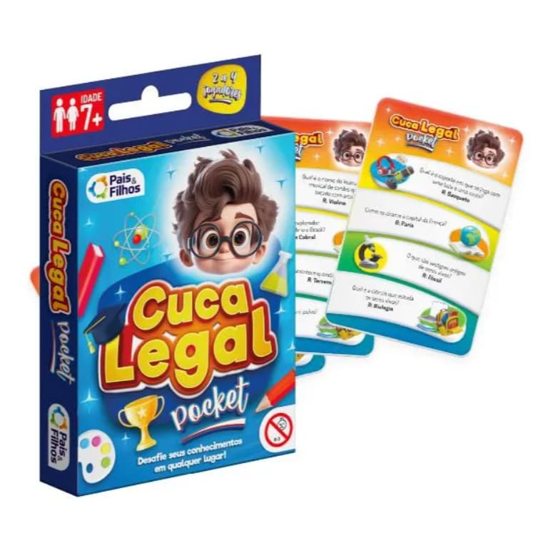 Jogo de Perguntas Infantil Cuca Legal Pocket - Pais & Filhos - Jogo Família