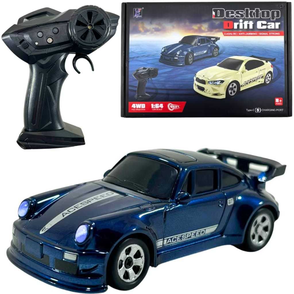 Carrinho Controle Remoto Drift 4x4 Recarregável Mini RC 1:64 Tipo Hot Wheels Infantil
