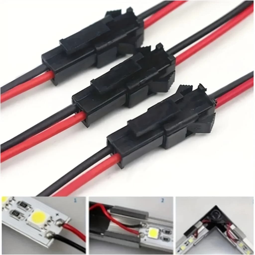 5 Pares Conector De Engate Rápido Click 2 Fios 2 Vias 22awg