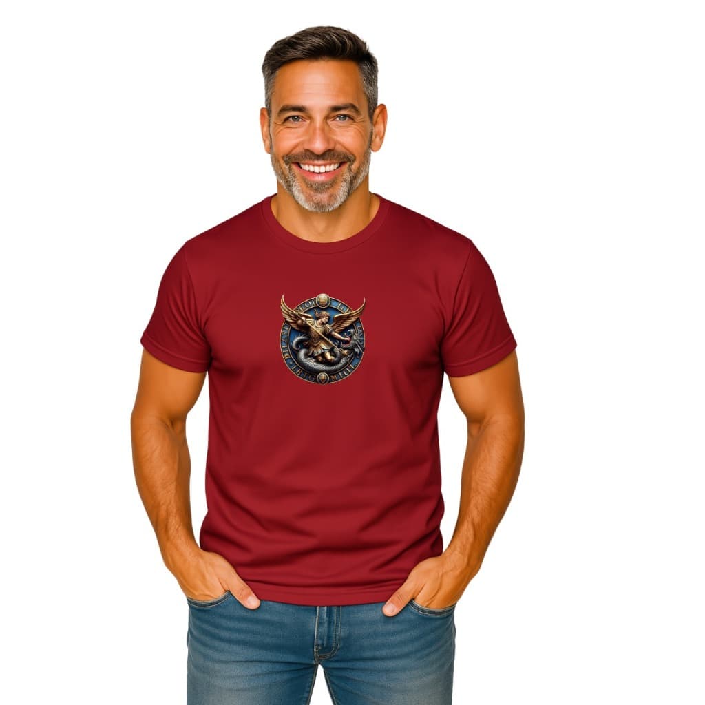 Camiseta 3D Masculina São Miguel Fé e Proteção Quaresma