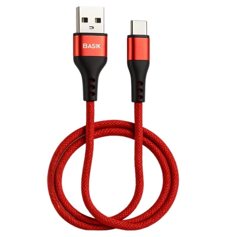 KIT 3 CABOS USB TIPO-C BASIK 1 METRO REFORÇADO CABO FORTE