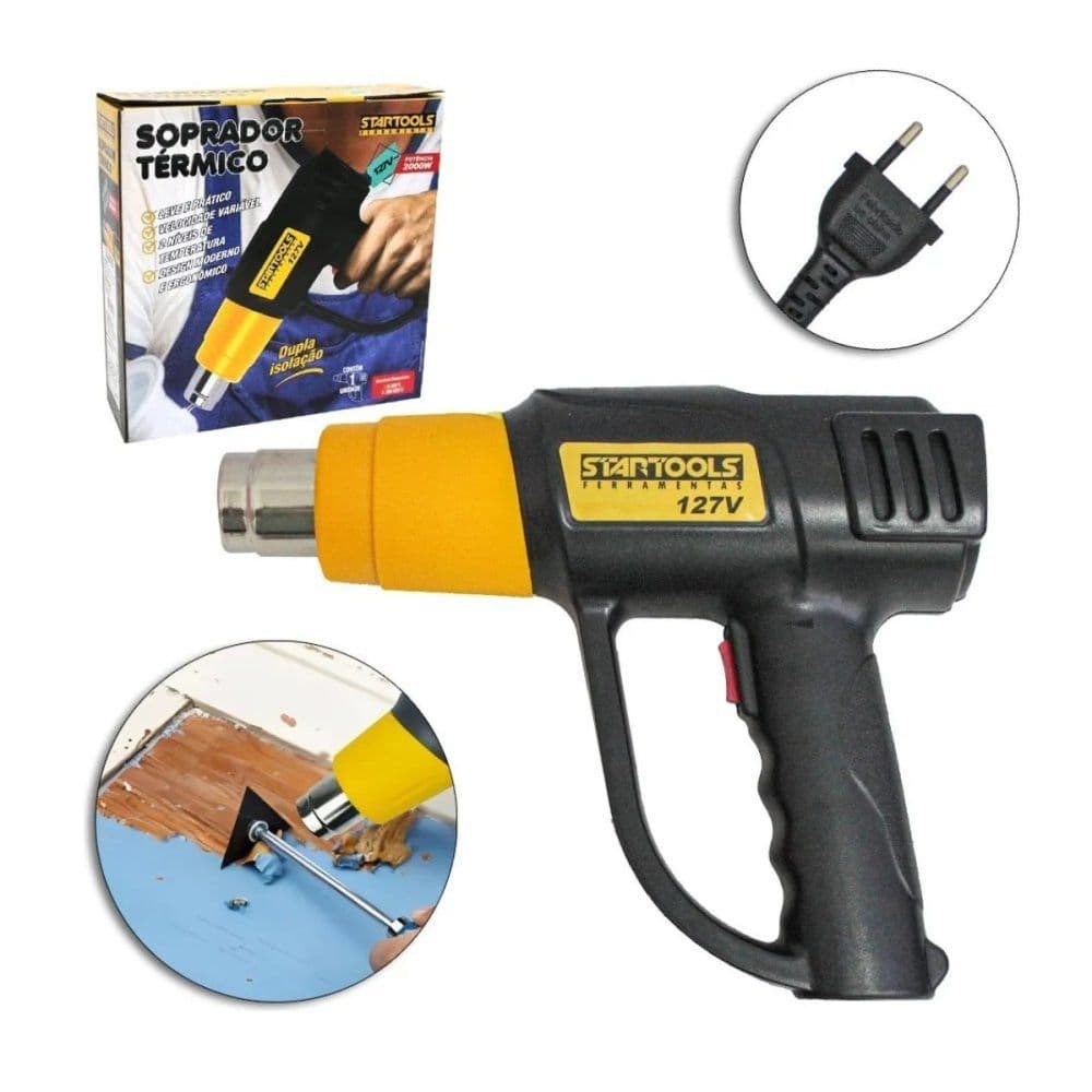 Soprador Térmico Profissional com Bico Removível Duas Temperaturas 2000W - 127/220V