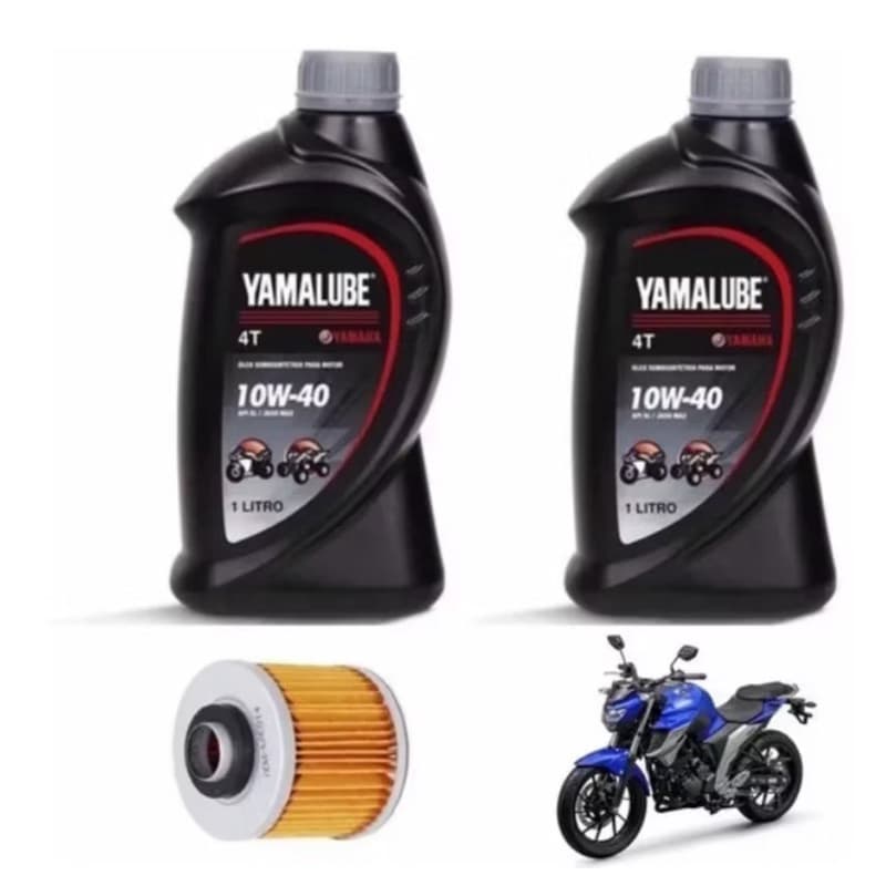 Kit Troca Óleo 2Lts Yamalube 10w40 Semi Sintetico + Filtro Fz25 Tenere 250 2018/ Lander 250 2018/ G76