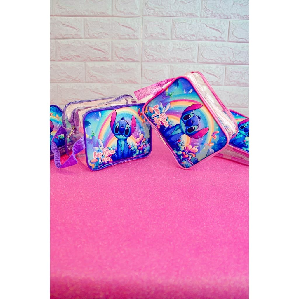 Kit 30 Bolsas, Necessaire Personalizada Tema Stitch Aniversário Infantil Festa Lembrancinha