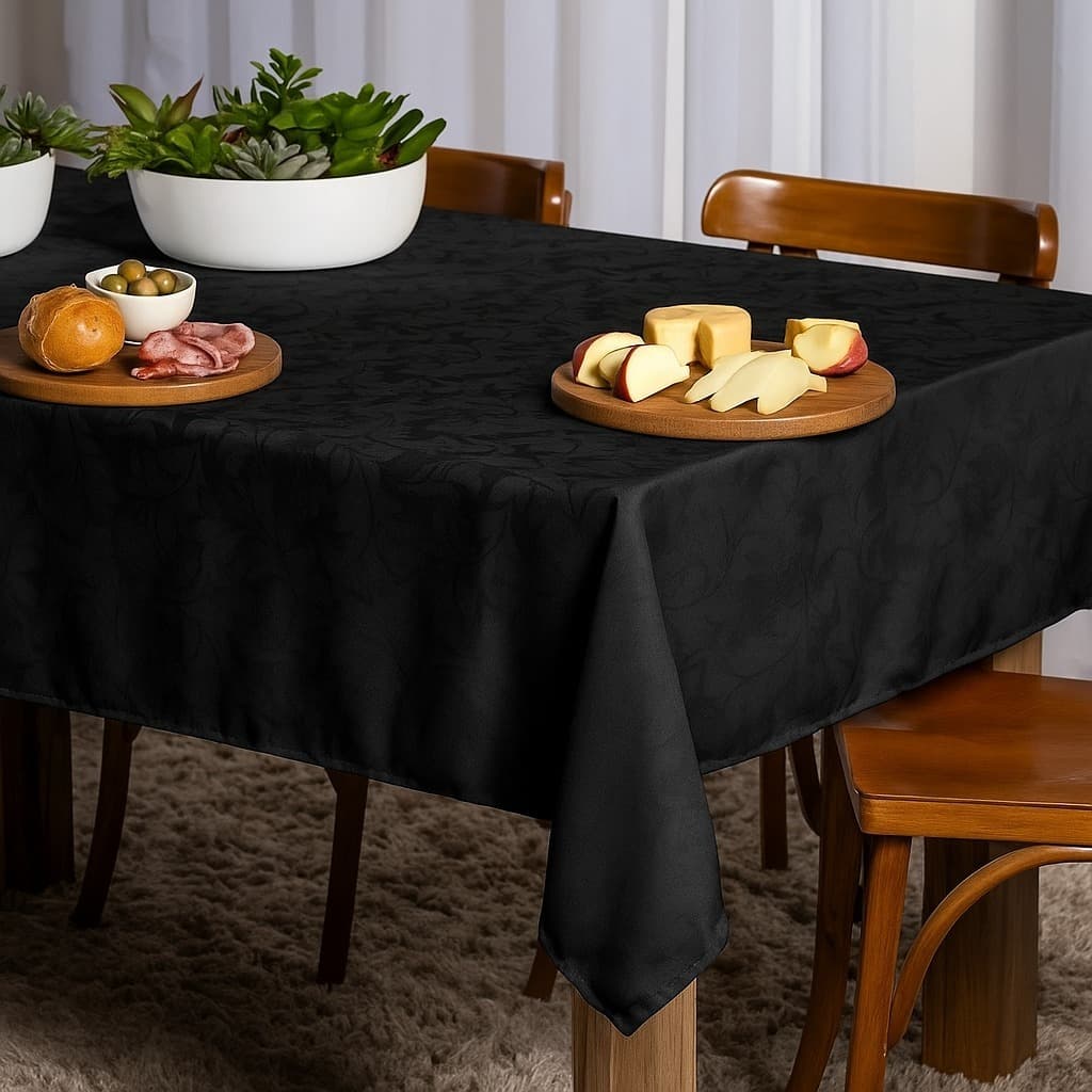 Toalha De Mesa Luxo 3,50 X 1,40 Jacquard Tecido Gross