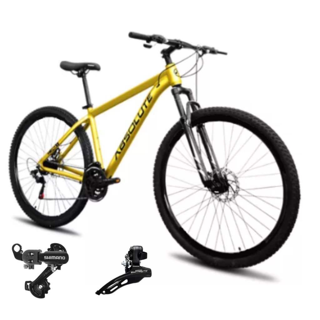 Bicicleta 29 Absolute Nero 5 Mtb 21V Câmbio Traseiro e Dianteiro Shimano Masculino