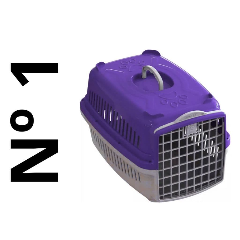 Caixa de Transporte para Cachorros e Gatos MMA Nº 01 Lilás Unidade