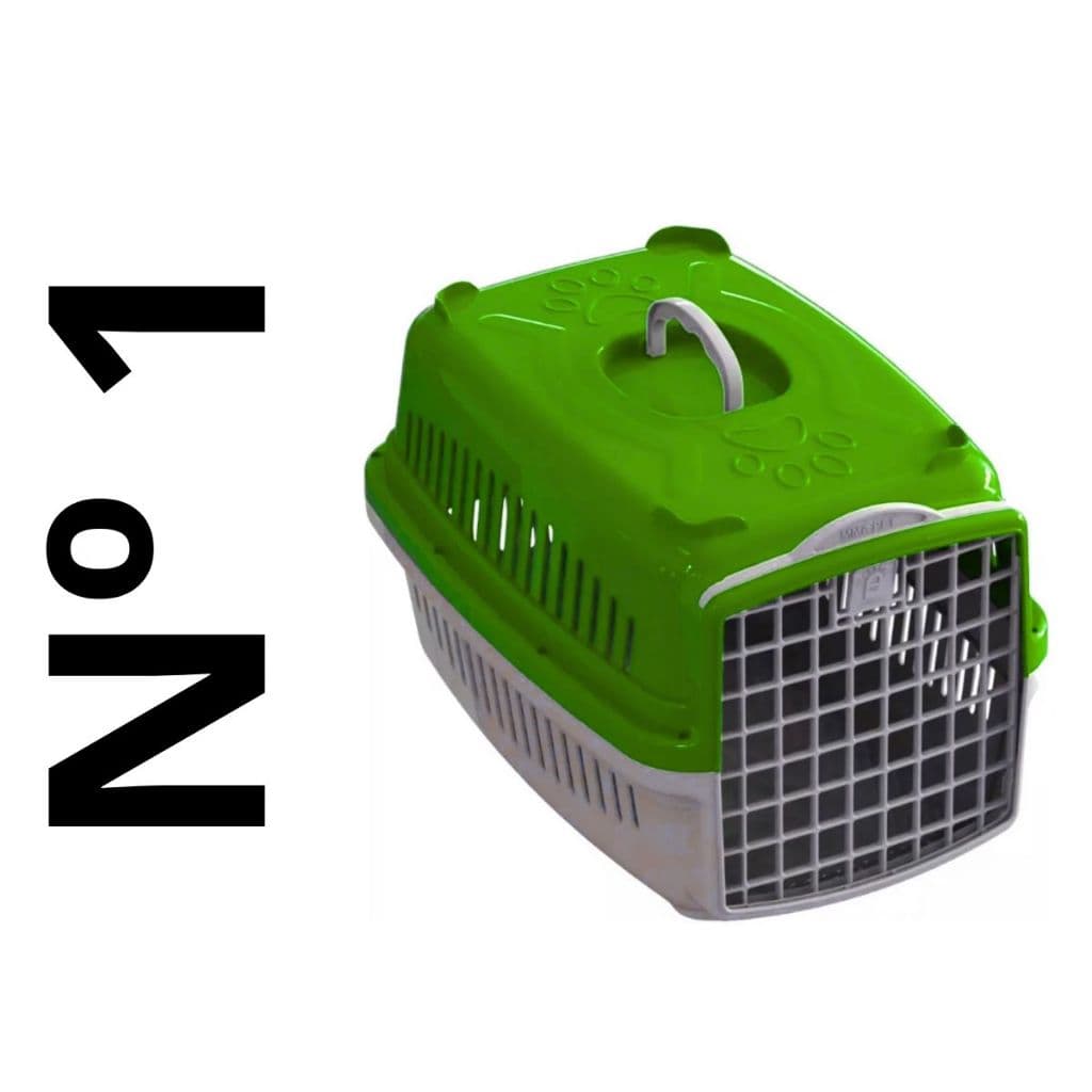 Caixa de Transporte para Cachorros e Gatos MMA Nº 01 Verde Unidade