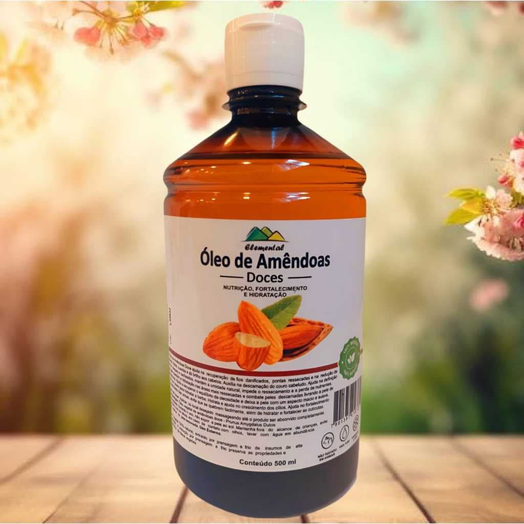 Óleo de amêndoas doce 500ml efeito anti-inflamatório, Acalma a pele após a depilação
