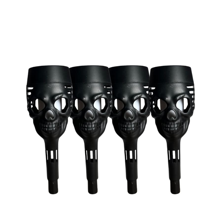 Kit 4-12 Balizador Solar Caveira Halloween Granfei 39cm Decoração Jardim Quintal ALTO