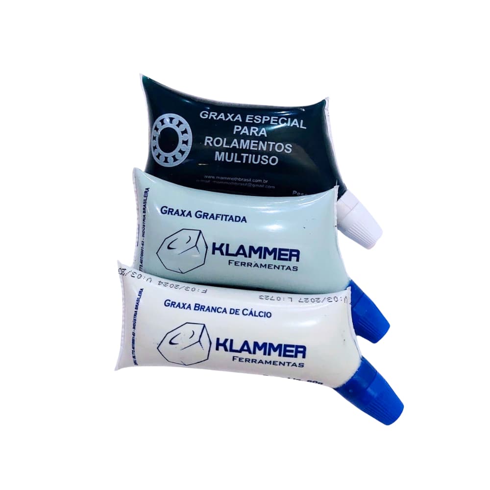 Graxa Branca azul e grafitada Klammer Lubrificante para Corrente Moto Maquina Rolamento  - 60G / 80G