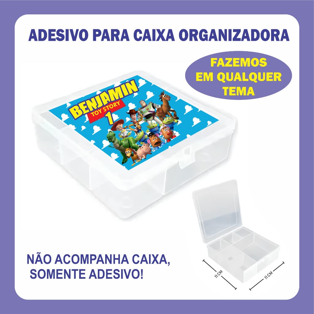 Adesivo para caixa organizado | adesivo de vinil personalizado | qualquer tema - festas