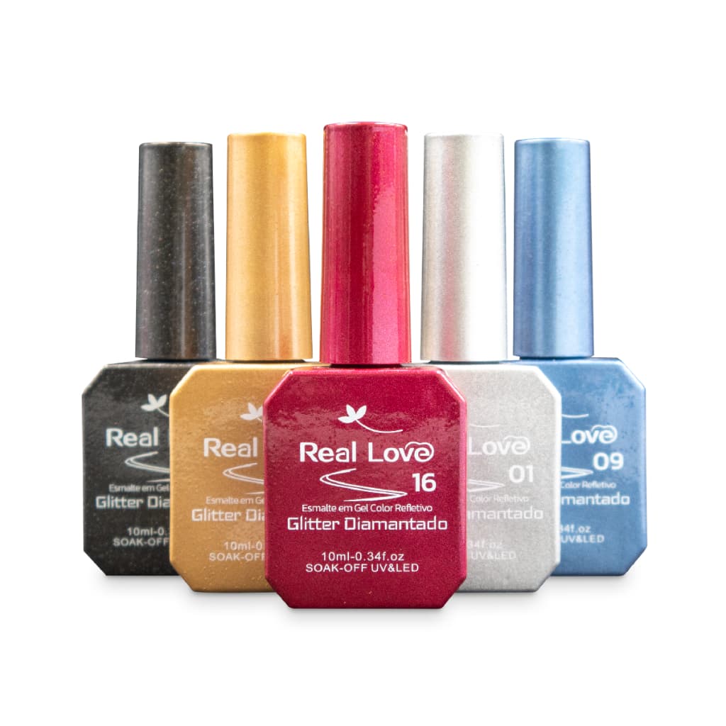 Esmalte em Gel 10ml - Glitter Refletivo - Real Love