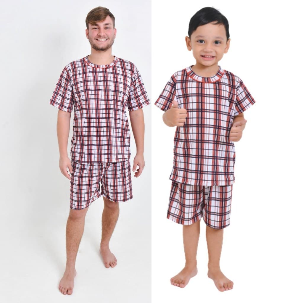 Pijama Pai E Filho Combinando Adulto E Infantil Curto Malha