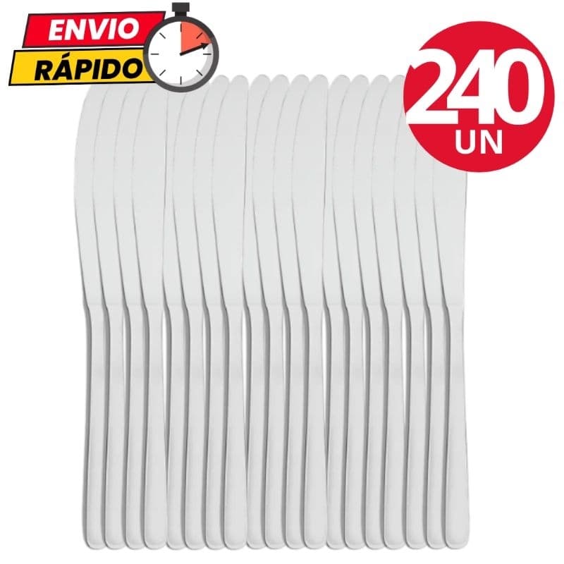 Jogo de Talheres 240 Peças Facas em Aço Inox Jogo de Talher Facas de Mesa