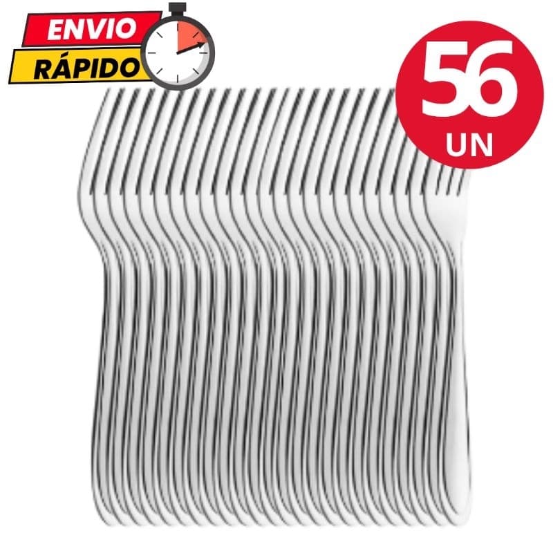 Jogo de Talheres 24/30/48/56 Peças Garfo em Aço Inox Jogo de Talher Garfos de Mesa