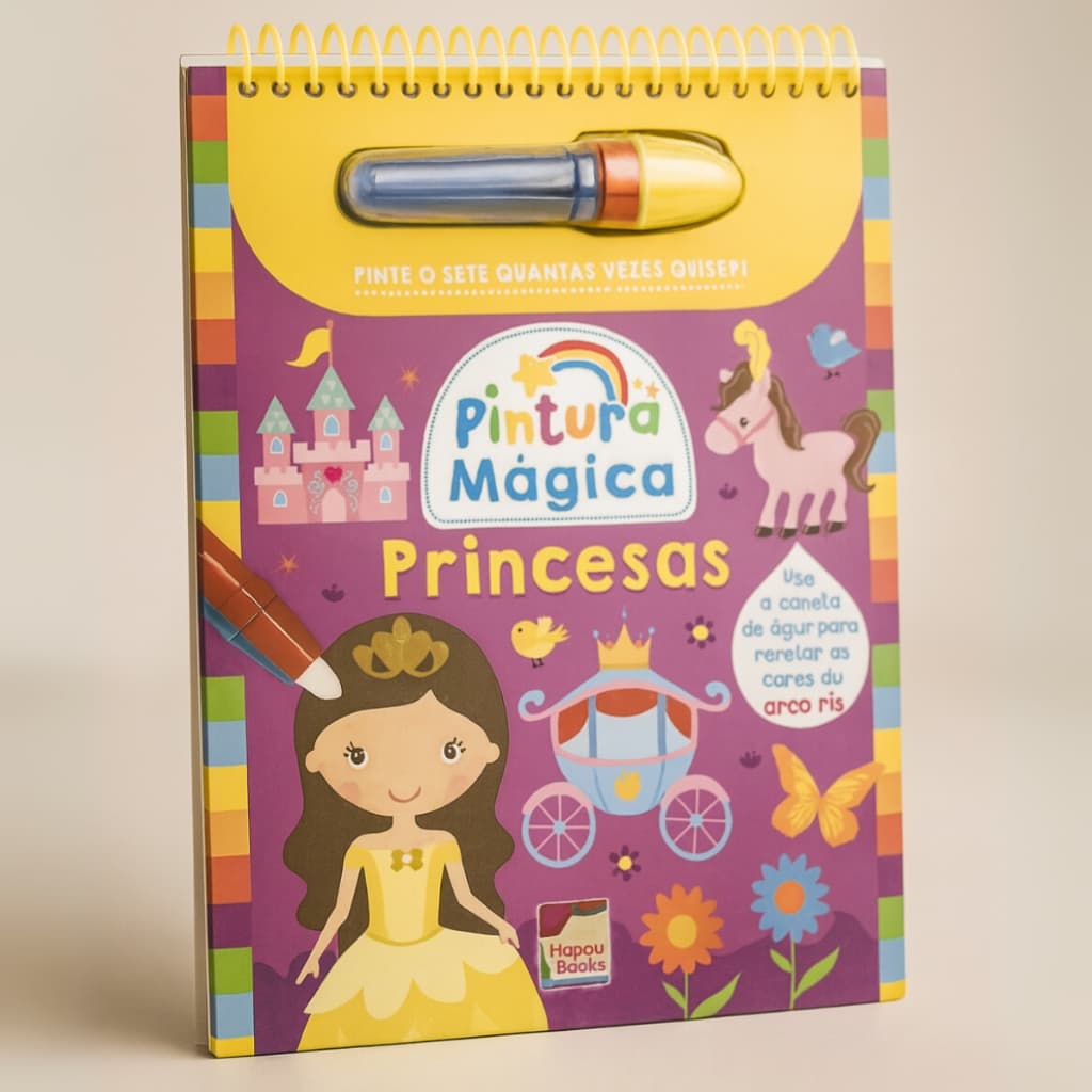 Livro de Pintura Mágica Infantil Princesas