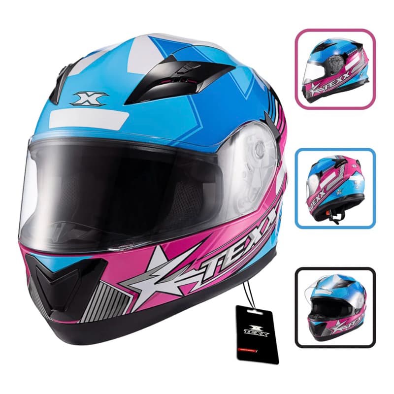 Capacete Motociclista Texx Strike Superstar Fechado Brilhante