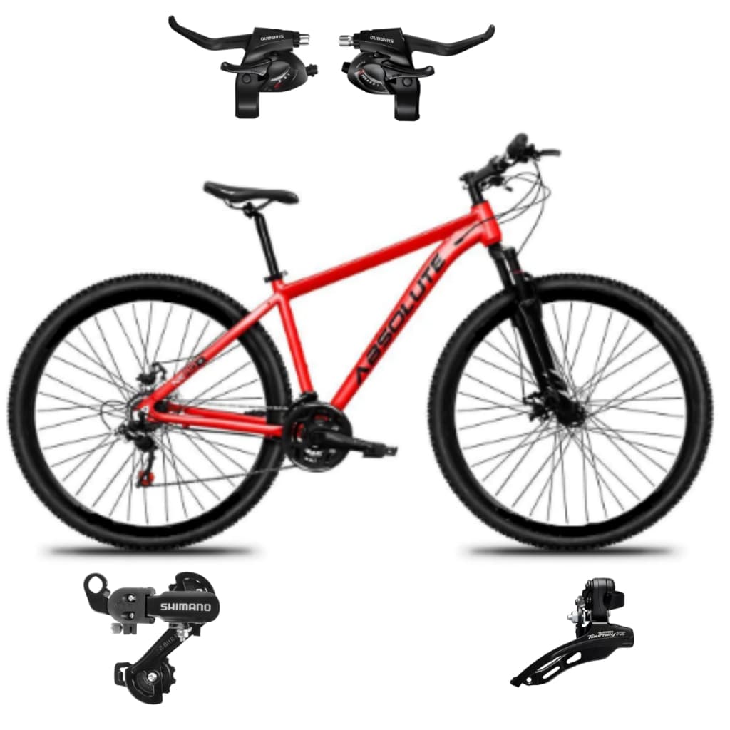 Bicicleta Aro 29 Absolute Nero 5 Masculina 21 Marchas Mtb Shimano Freio à Disco