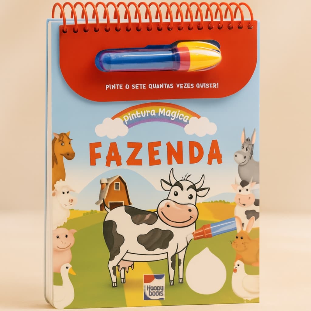 Livro Para Pintura Mágica Infantil - Fazenda