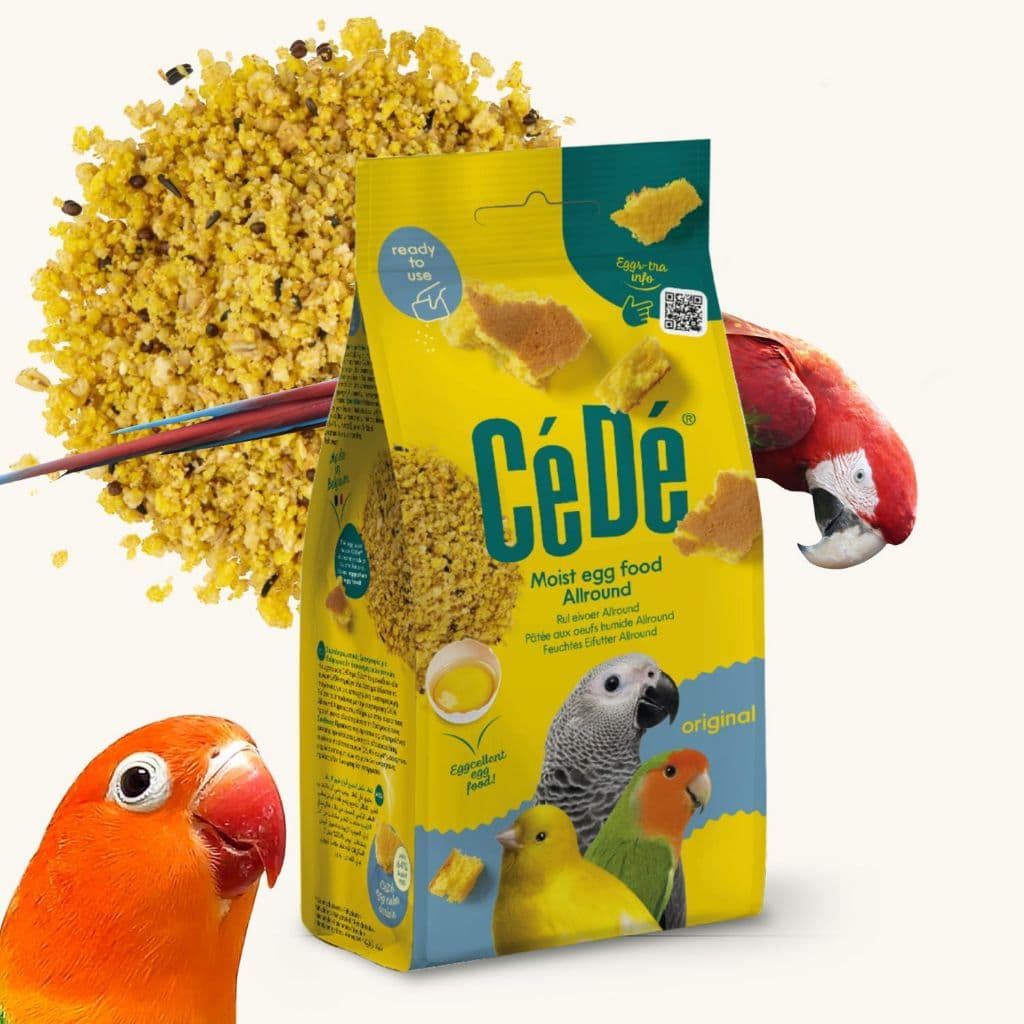 Farinhada CéDé a Base de Ovos Calopsitas Papagaio Arara Canários Ring Neck P/ Todas as Criações 200g All Round