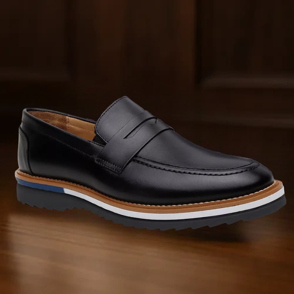 Sapato Mocassim Masculino Social Couro Loafer Drive Slip on Mule Moderno