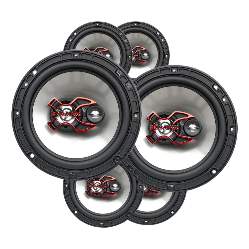 3 Par Alto Falante Triaxial Bravox B3x60x 100w Rms Par Carro