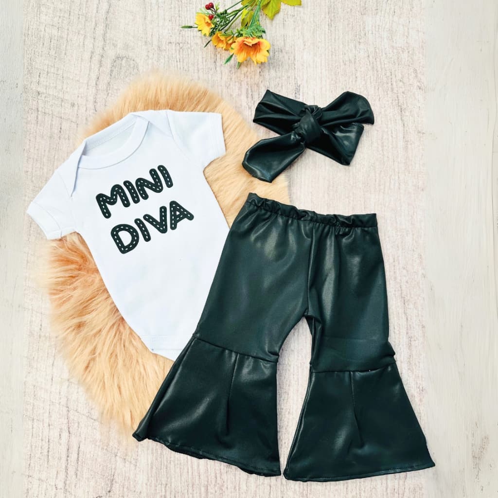 Conjunto Mini Diva body Roupa Moda Bebê Menina Roupinha Blogueinha infantil Luxo Conjuntinho Feminin