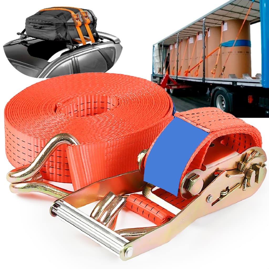 Cinta Com Catraca Até 5 Toneladas Amarração Caminhão Completo 50mm 9 Metros Linha Premium