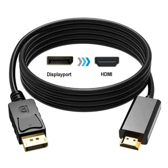 Cabo DisplayPort paraHDMI 1,8 m – Conecta PC a TV ou monitor com Alta qualidade