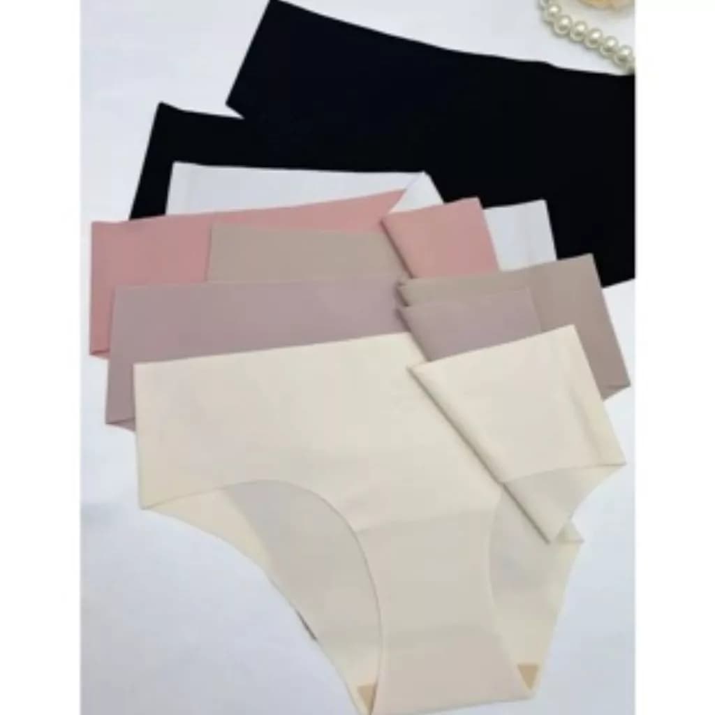 Kit 5 Calcinhas Box Sem Costura Poliamida  Corte Laser Cós Alto Promoção Tangão