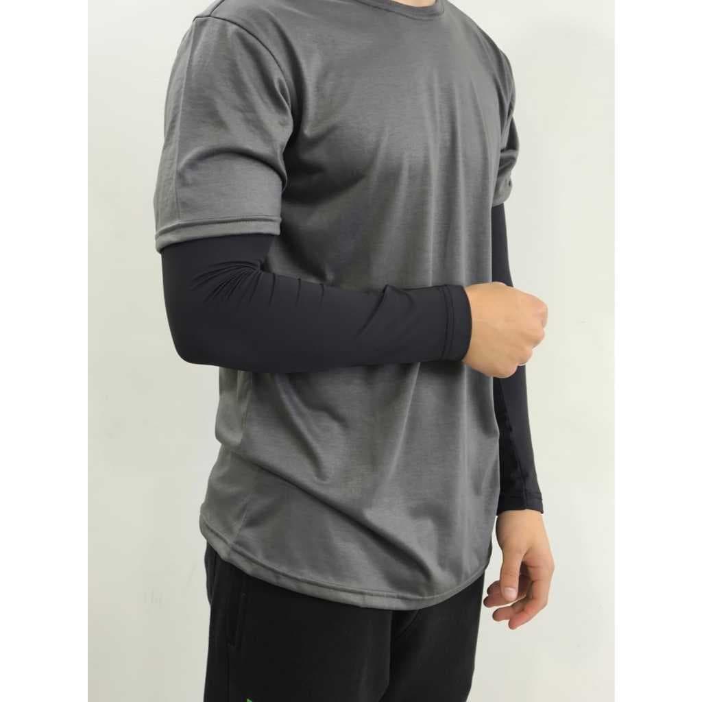 Manguito Preto Proteção Solar Uv50+ Vôlei Ciclismo