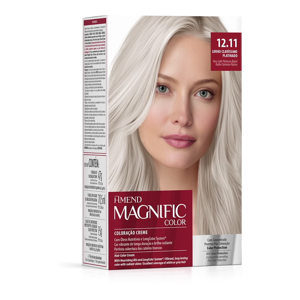 Amend - Kit Coloração Amend Magnific Color 12.11 Louro Claríssimo Platinado
