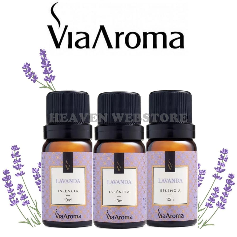 Essência LAVANDA - Kit com 3 Und - Linha Clássica Via Aroma - p/ Aromatizador Difusor