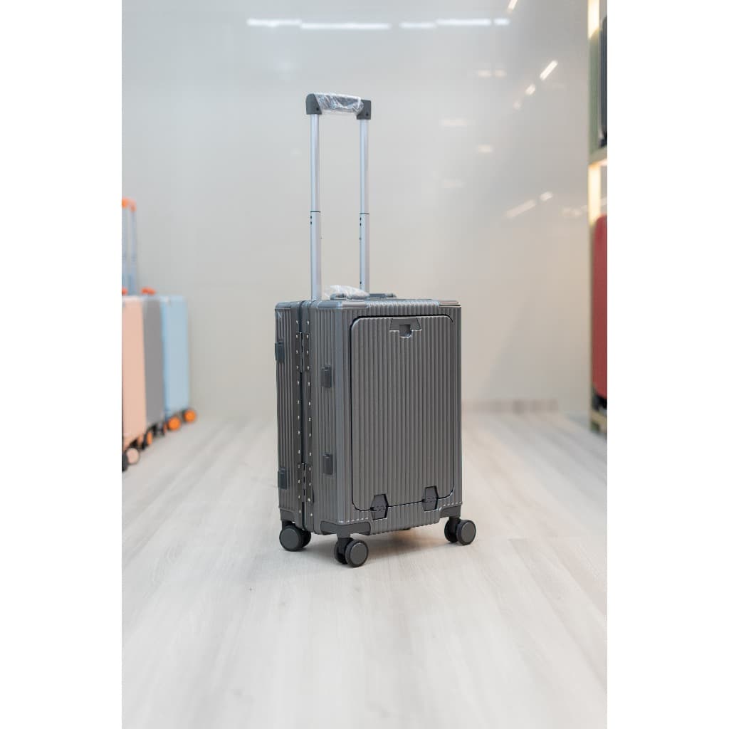 Mala de bordo com aluminio com porta Notebook e cadeado Tsa,polycabonato com aluminio ,sem ziper,novidade ,