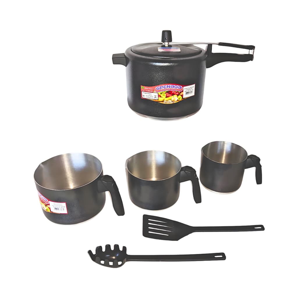 kit Panela de Pressão 4.5 Litros + Jogo de canecos e utensilios