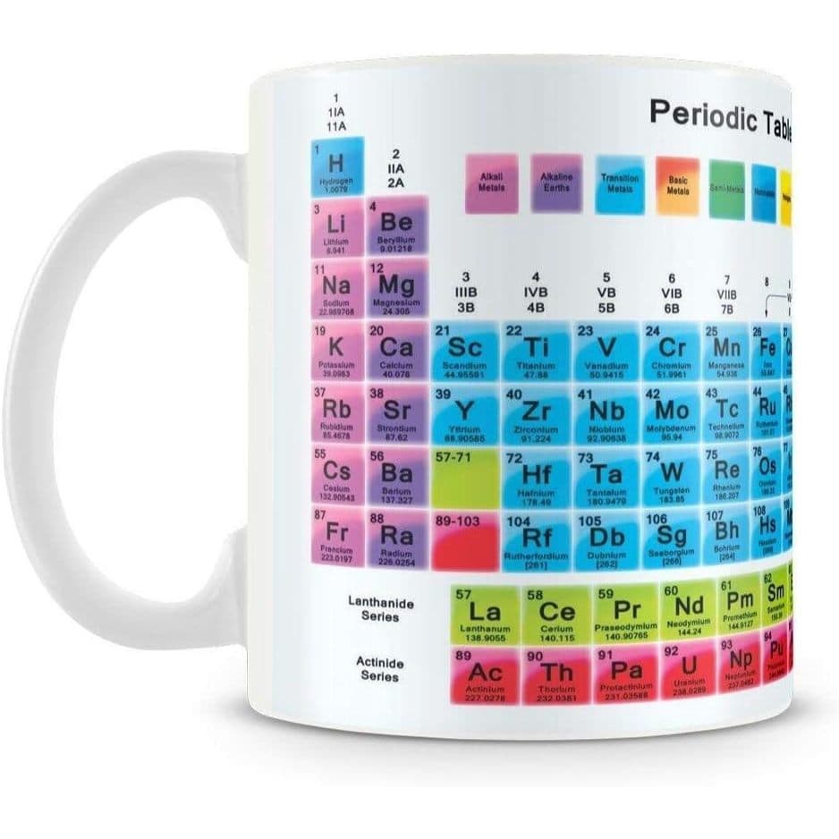 Caneca Branca Tabela Periodica