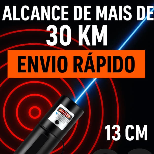Caneta Laser Verde Premium 5000mw + Bateria Recarregável +  Bocais com 24 Efeitos | Envio Rápido