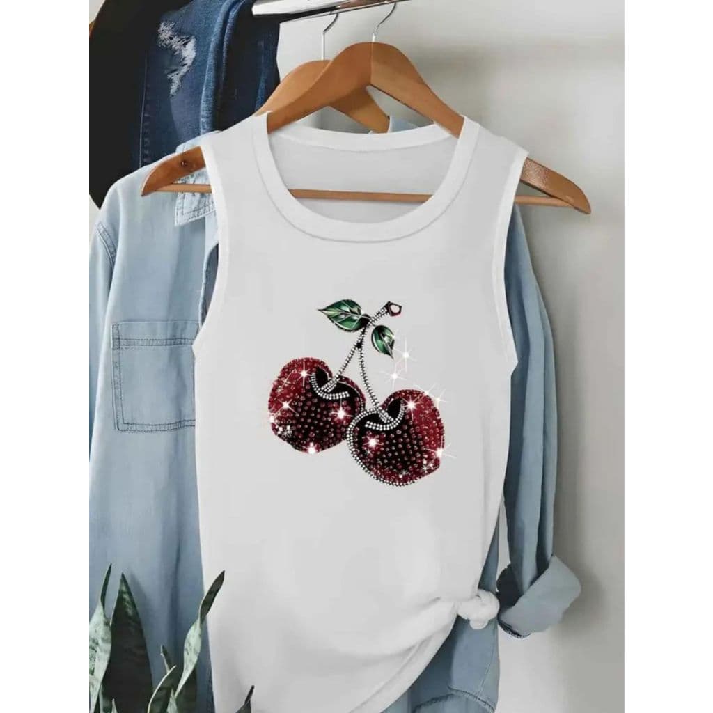 Regata feminina moda verão camisa sem mangas confortável 100% algodão casual