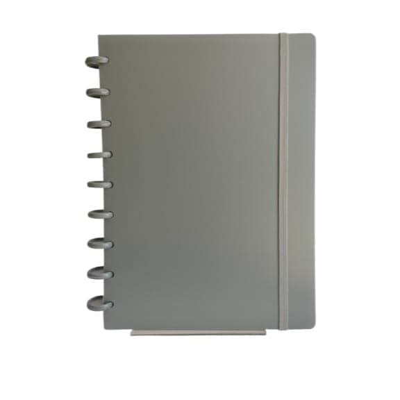 Liquidação Caderno de Disco Médio Cinza Perolado Modelo 120